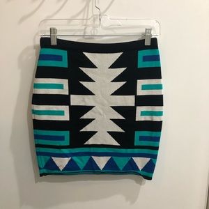 Rachel Roy Aztec mini skirt